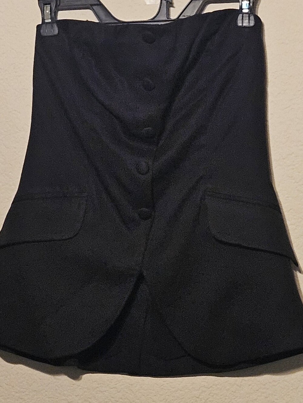 Reformation Black Women's Button-Front Tailored Vest Jacket